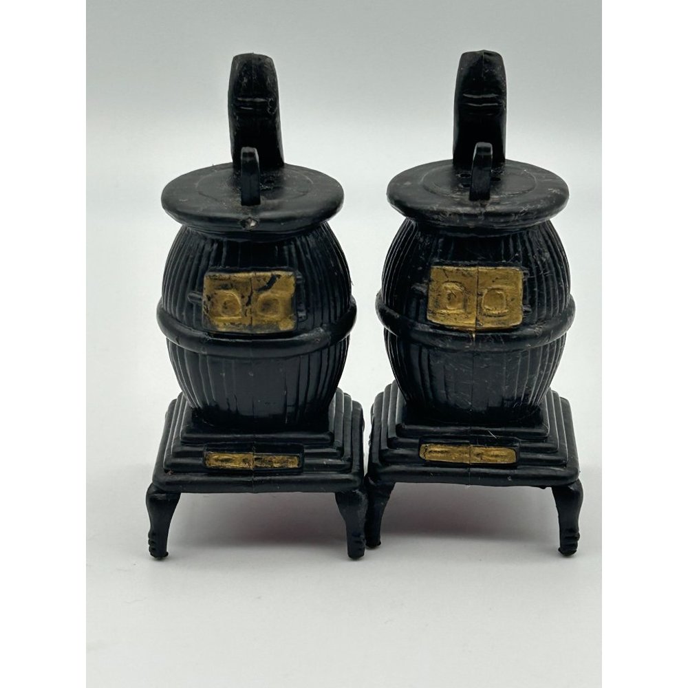 Pot Belly Stove Salt and Pepper Shakers
